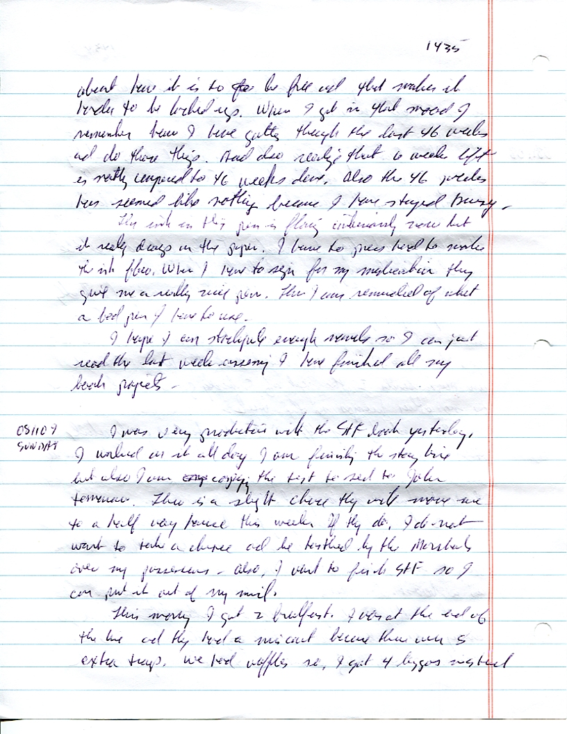 Dr John WorldPeace 2008 Prison Journal